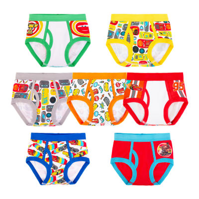 Disney Collection Toddler Boys 7 Pack Cars Briefs