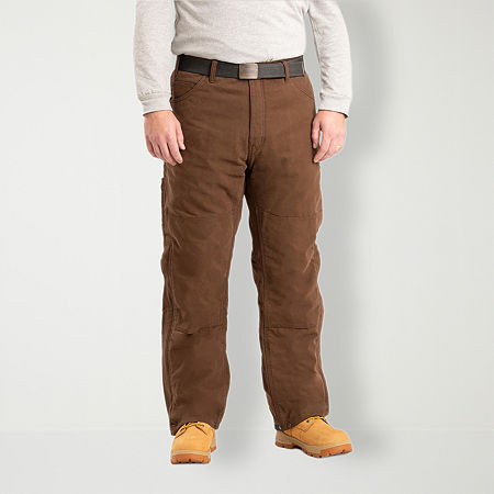 Berne Washed Duck Insulated Mens Regular Fit Workwear Pant, 42 32, Brown