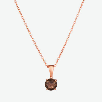 Le Vian® Pendant featuring 1/2 cts. Chocolate Quartz®,  set in 14K Strawberry Gold®