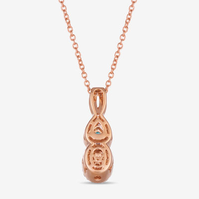 Le Vian Grand Sample Sale Le Vian Grand Sample Sale Womens 1/4 CT. T.W. Genuine White Opal 14K Rose Gold Pendant Necklace