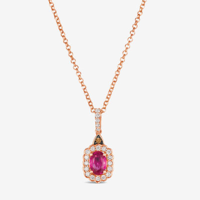 Le Vian Grand Sample Sale® Pendant featuring 5/8 cts. Passion Ruby™ 1/4 cts. Nude Diamonds™ Chocolate Diamonds® set in 14K Strawberry Gold®