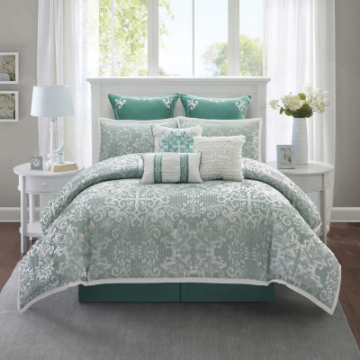 Stratford Park Ylona 9-pc. Damask + Scroll Lightweight Comforter Set