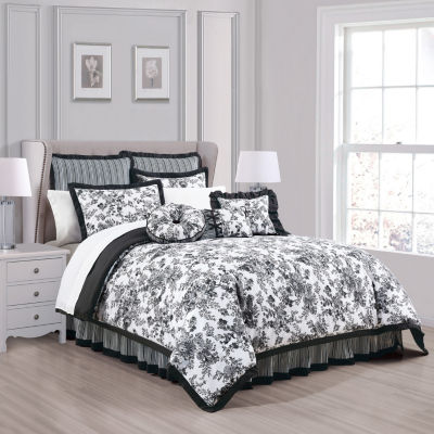 Laurel Manor Toile Garden Cotton Comforter Set