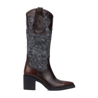 Torgeis Womens Velda Block Heel Cowboy Boots