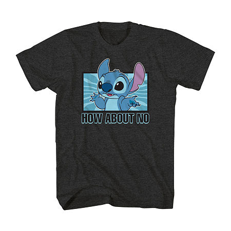 Big and Tall Mens Crew Neck Short Sleeve Regular Fit Lilo & Stitch Graphic T-Shirt, 4x-large, Black
