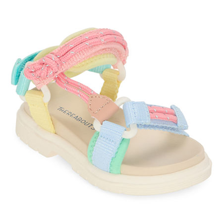 Thereabouts Toddler Girls Lil Emerson Strap Sandals, 6 Medium, Brown