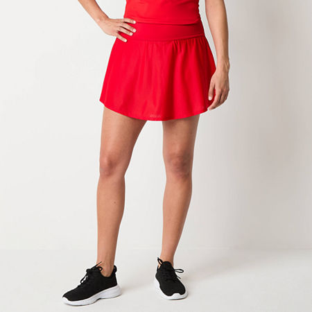 Xersion Womens Mesh Skort, Large, Red