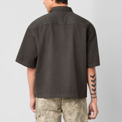 Arizona Mens Short Sleeve Relaxed Fit Button-Down Shirt
