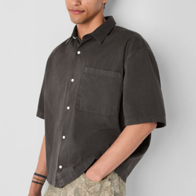 Arizona Mens Short Sleeve Relaxed Fit Button-Down Shirt