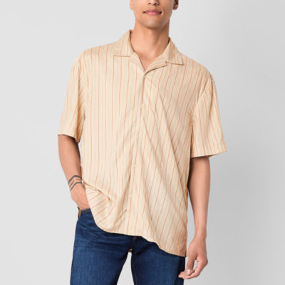 Arizona Mens Short Sleeve Regular Fit Button-Down Shirt