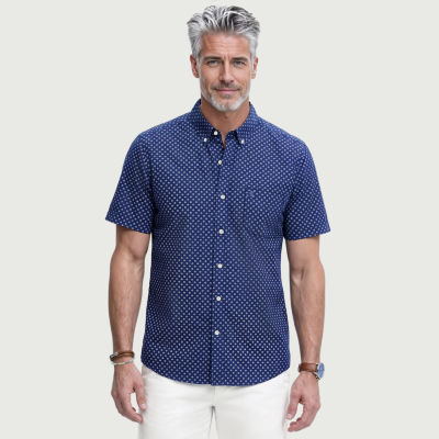 IZOD Breeze Mens Short Sleeve Athletic Fit Button-Down Shirt