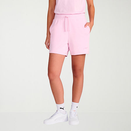 PUMA Womens 5" Adjustable Waist Drawstring Waist Active Pull-On Short, Large, Pink