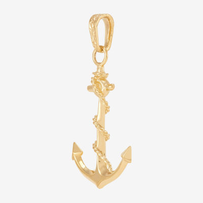 Unisex Adult 10K Gold Anchor Pendant