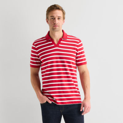 St. John's Bay Johnny Collar Mens Classic Fit Short Sleeve Polo Shirt