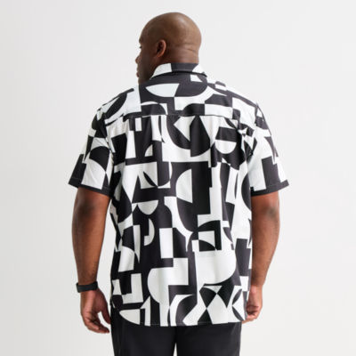 Stylus Mens Short Sleeve Regular Fit Big and Tall Button-Down Shirt