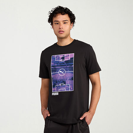PUMA Mens Crew Neck Short Sleeve Regular Fit Graphic T-Shirt, Xx-large, Black