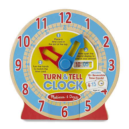 Melissa & Doug Turn & Tell Wooden Clock, One Size, Multiple Colors