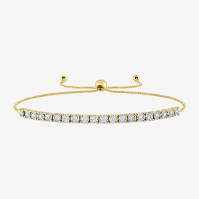 (H-I / I1) 3/4 CT. T.W. Lab Grown White Diamond 10K White or Yellow Gold Bolo Bracelet