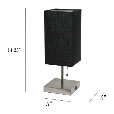 All the Rages Usb WHITE Petite Stick 2-pc. Lamp Set