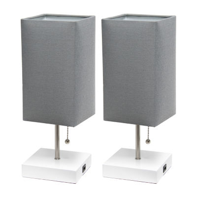 All the Rages Usb Black Petite Stick 2-pc. Lamp Set