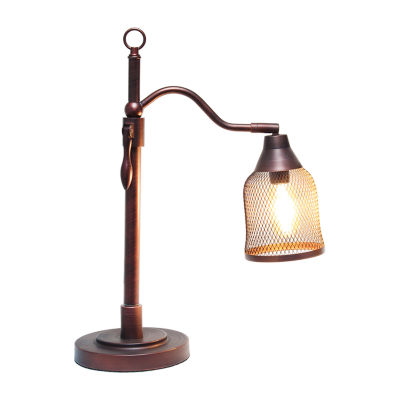 Arched Metal Mesh Shade Table Lamp