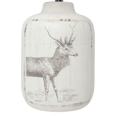 All the Rages Deer Print Ceramic Table Lamp