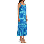 Liz Claiborne Sleeveless Leaf Maxi Dress