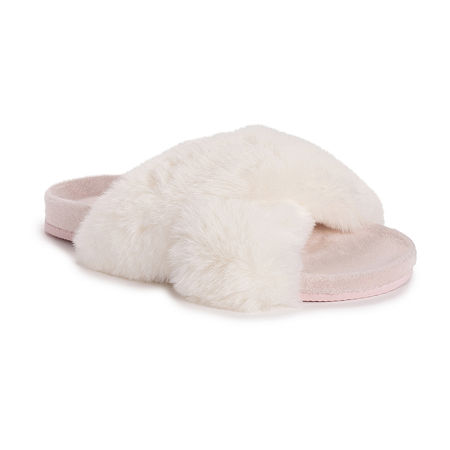 Muk Luks Womens Slip-On Slippers, Large, Pink