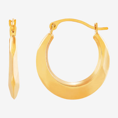 14K Gold 20mm Round Hoop Earrings