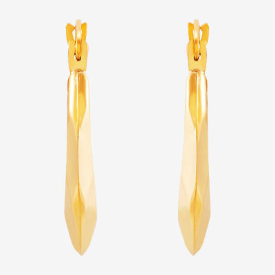 14K Gold 20mm Round Hoop Earrings