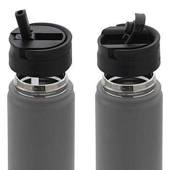 Joyjolt Triple Insulated Water Bottle With Flip Lid & Sport Straw