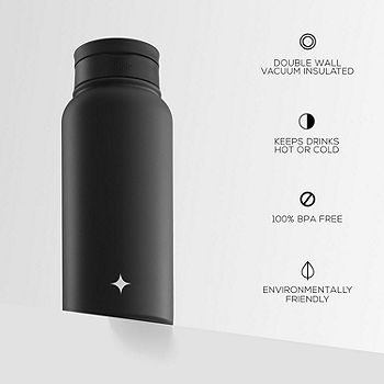 Joyjolt Triple Insulated Water Bottle With Flip Lid & Sport Straw Lid - 22  Oz Hot/cold Vacuum Insulated Stainless Steel Water Bottle - White : Target