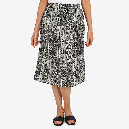  Alfred Dunner Summer In The City Womens Long Pleated Skirt