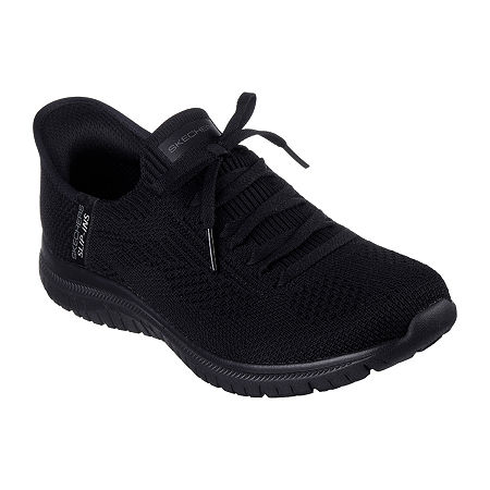 Skechers Womens Virtue Divinity Hands Free Slip-Ins Slip-On Walking Shoes, 10 Medium, Black