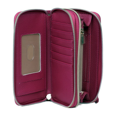 Julia Buxton Slim Double Zip Wallet