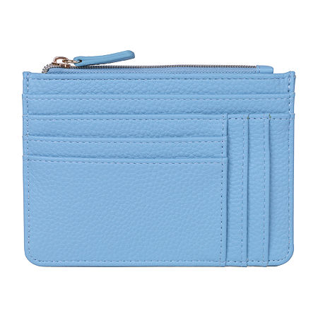 Julia Buxton Slot Coin Case Womens RFID Blocking Wallet, One Size, Blue