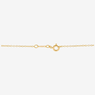 Womens Diamond Accent Lab Created White Sapphire 14K Gold Over Silver Heart Pendant Necklaces