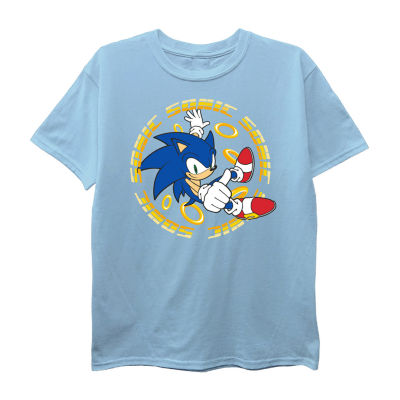 Little & Big Kid Boys Crew Neck Short Sleeve Regular Fit Sonic the Hedgehog Graphic T-Shirt