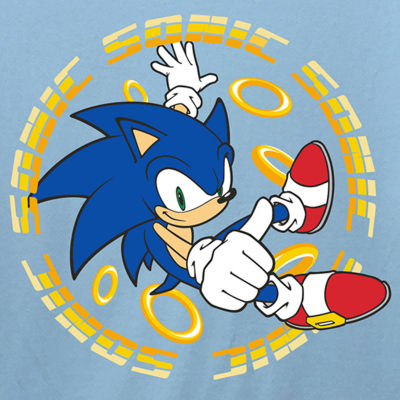 Little & Big Boys Crew Neck Short Sleeve Sonic the Hedgehog Graphic T-Shirt