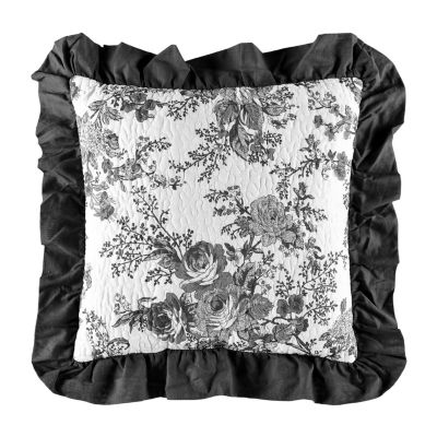 Laurel Manor Toile Garden Square Throw Pillow