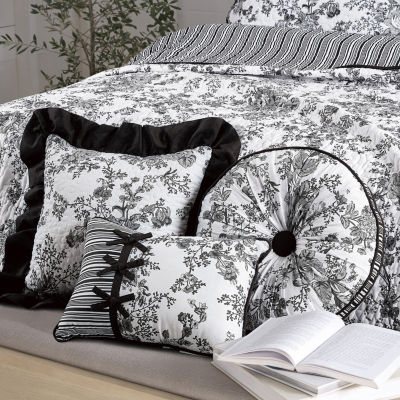 Laurel Manor Toile Garden Cotton Bedspread