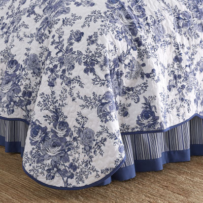 Laurel Manor Toile Garden Cotton Bedspread