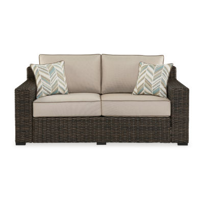 Signature Design by Ashley® Coastline Bay Outdoor Loveseat with Cushions
