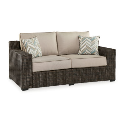 Signature Design by Ashley® Coastline Bay Outdoor Loveseat with Cushions
