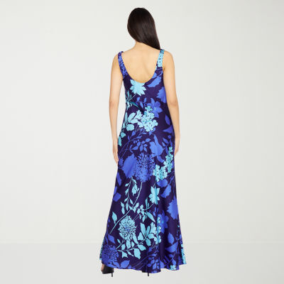 Premier Amour Floral Sleeveless Evening Gown