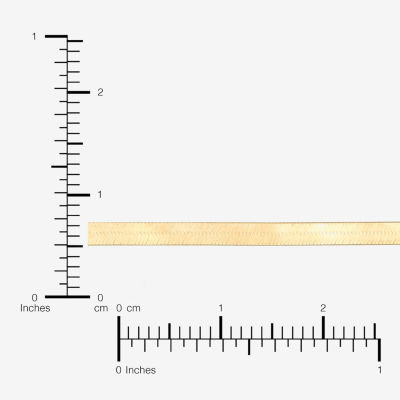 Made in Italy Womens 10K Gold 7.25 Inch Solid Herringbone Chain Bracelet