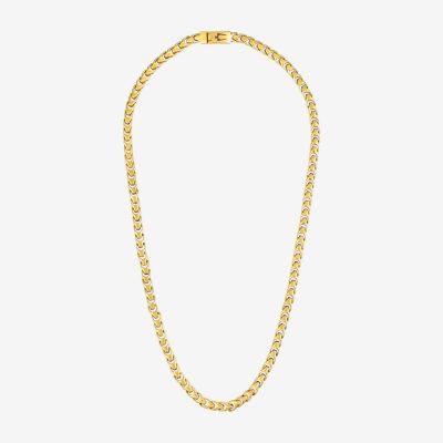 Bulova Mens Stainless Steel 24 Inch Link Chain Necklace