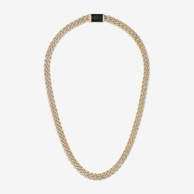 Bulova Mens Stainless Steel 24 Inch Curb Chain Necklace