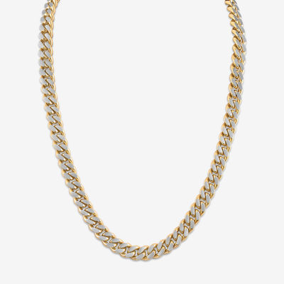 Bulova Mens Stainless Steel 24 Inch Curb Chain Necklace