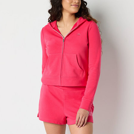 Juicy By Juicy Couture Juniors Womens Long Sleeve Zipper Hoodie, X-small, Pink